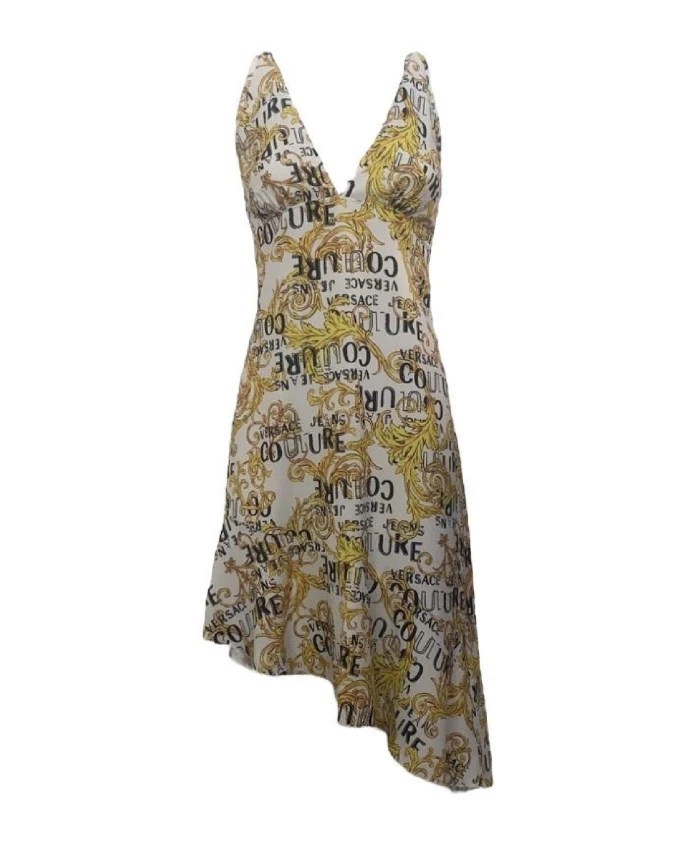 

Белое платье с короткими рукавами 74hao912ns228g03 Versace Jeans Couture, белый