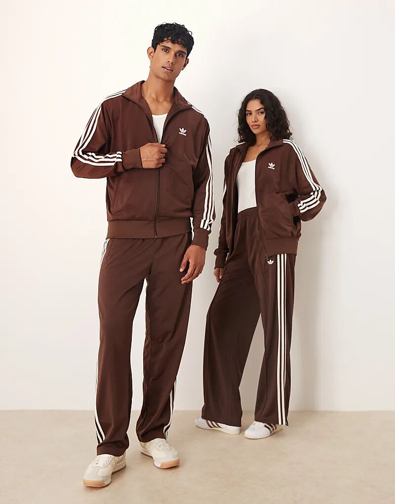 Спортивный топ adidas Originals Firebird коричневого цвета — фото 4