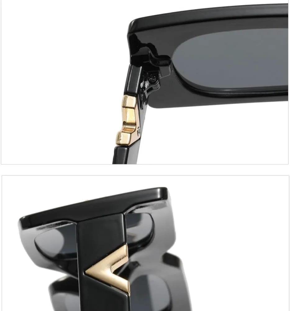 

Модные квадратные солнцезащитные очки для женщин, маленькая оправа, зеркальные, винтажные, для улицы, с защитой от УФ-излучения UV400 generic, Black Gray