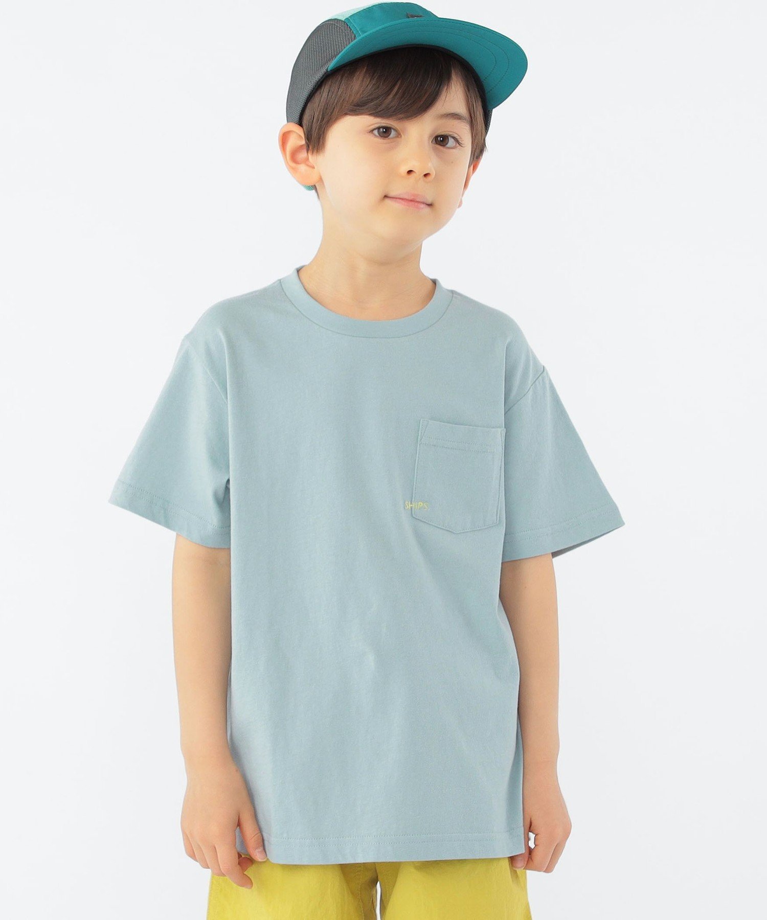 Детская футболка SHIPS: 100–160 см / <Семейная футболка с микрологотипом SHIPS> SHIPS KIDS, Light blue