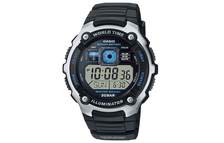 

Мужские молодежные серые часы AE-2000W-1A CASIO