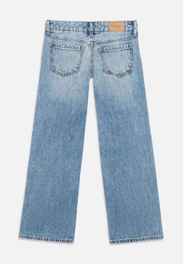 Джинсы свободного кроя с низкой посадкой и широкими штанинами Abercrombie & Fitch, Blue — фото 2