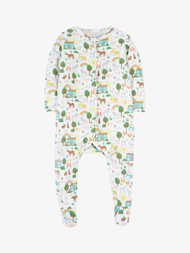 

Детский комбинезон для сна из органического хлопка Baby Lovely с фермерским принтом Frugi, Multi