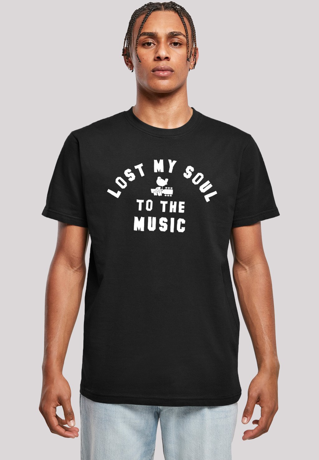 

Футболка с принтом WOODSTOCK LOST MY SOUL F4NT4STIC, черный