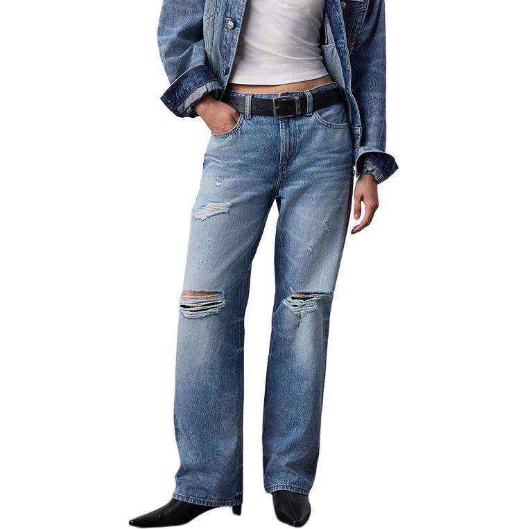 Джинсы прямого кроя Calvin Klein Denim Light Blue — фото 4