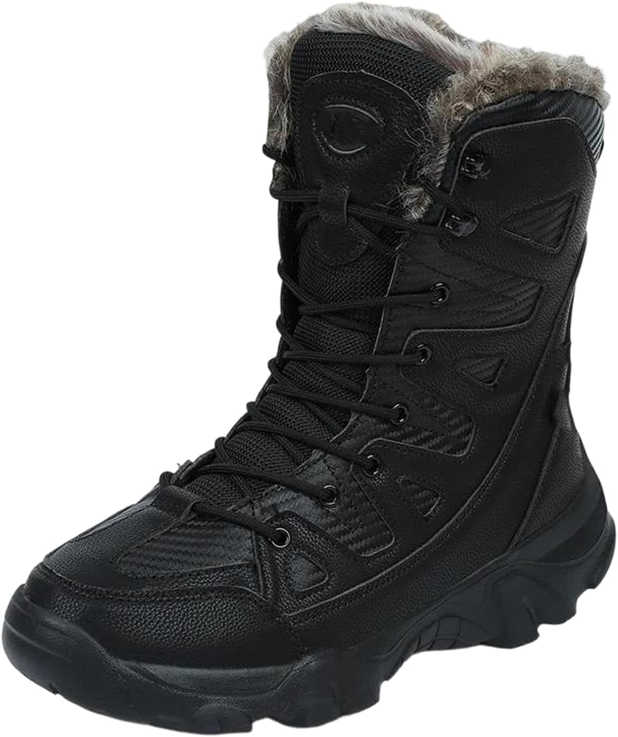 

Мужские водонепроницаемые теплые трекинговые ботинки Alloaone с шнуровкой, дышащие, противоскользящие, удобные для работы и активного отдыха на открытом воздухе, черный