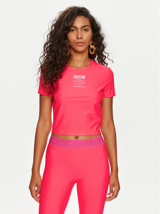 

Футболка узкого кроя Versace Jeans Couture, розовый