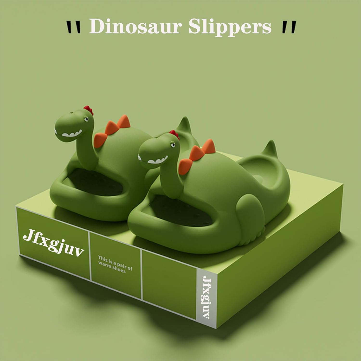Тапочки с динозаврами, шлепанцы «Облако динозавров», милые мультяшные противоскользящие шлепанцы с открытым носком, летние домашние и уличные пляжные сандалии для взрослых и детей Spacebuyer, черный — фото 2