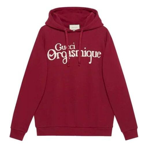 

Толстовка men's alphabet printing wine red Gucci, красный