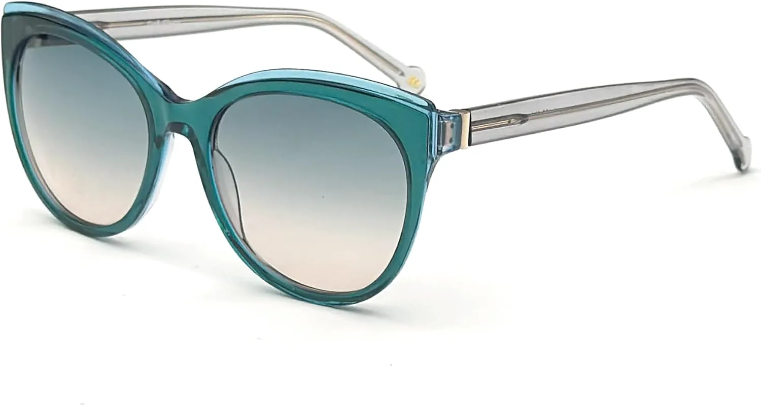 

Солнцезащитные очки «кошачий глаз» для женщин и мужчин, с защитой от УФ-излучения UV400, элегантные, в стиле ретро, ​​модные Dafullhou, Blue Frame/Blue Pink Lens