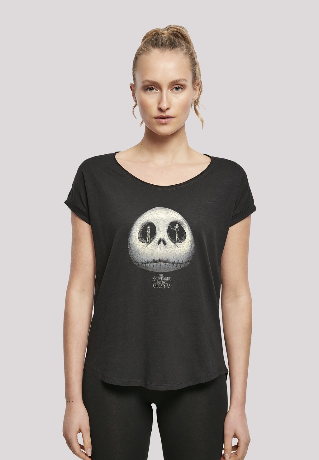 

Футболка с принтом DISNEY NIGHTMARE BEFORE CHRISTMAS JACKS EYES F4NT4STIC, цвет black