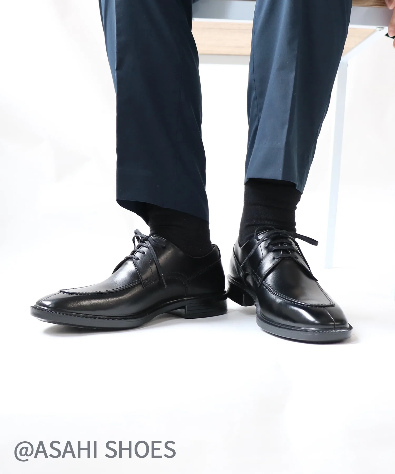 Мужские кожаные водонепроницаемые туфли ASAHI SHOES TK3308 чёрные