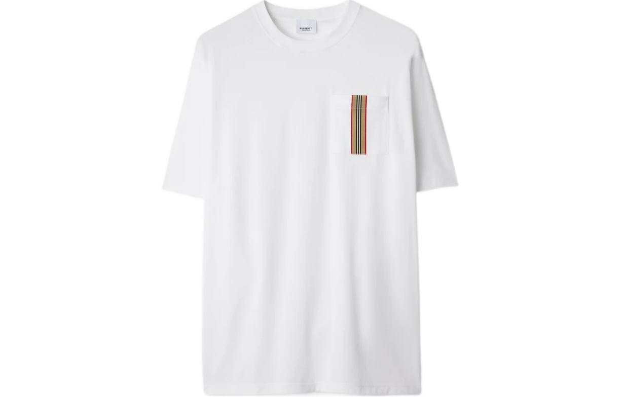

Футболка Icon Stripe Ellison Pocket Burberry, белый