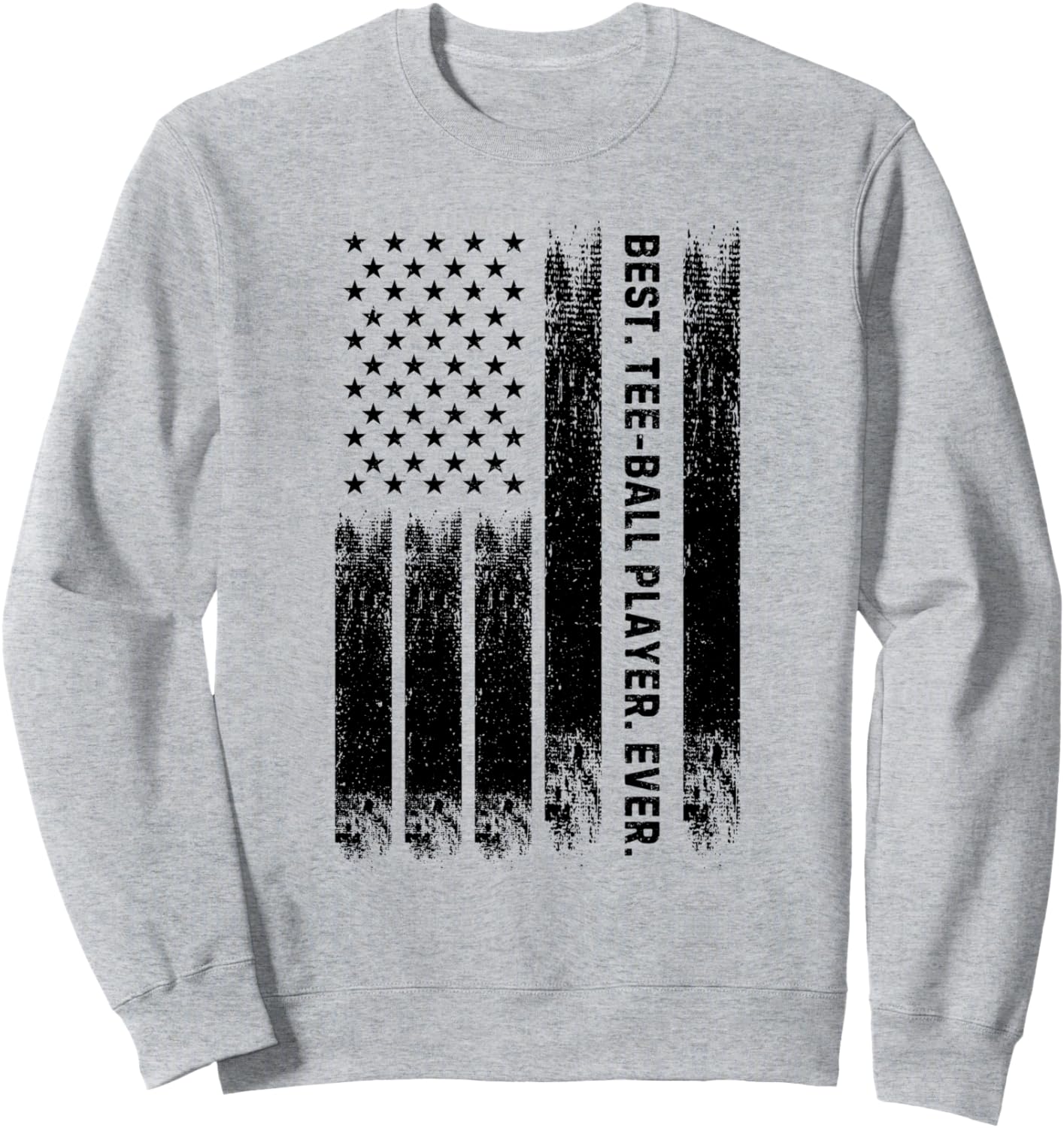 

Величайший игрок в ти-бол всех времен - толстовка с изображением американского флага и игрока в ти-бол Teeball Player Tee-Ball Game, серый