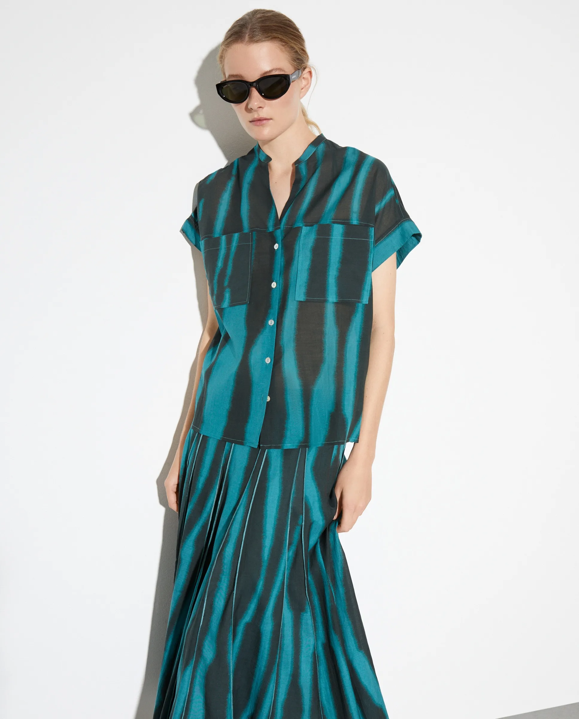 

Женская блузка с коротким рукавом с принтом Woman El Corte Inglés, синий