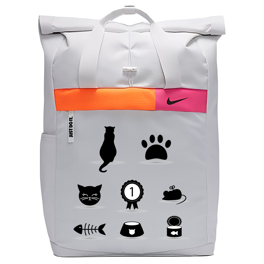 

Nike Тканевый рюкзак с принтом унисекс белый, Cat Food