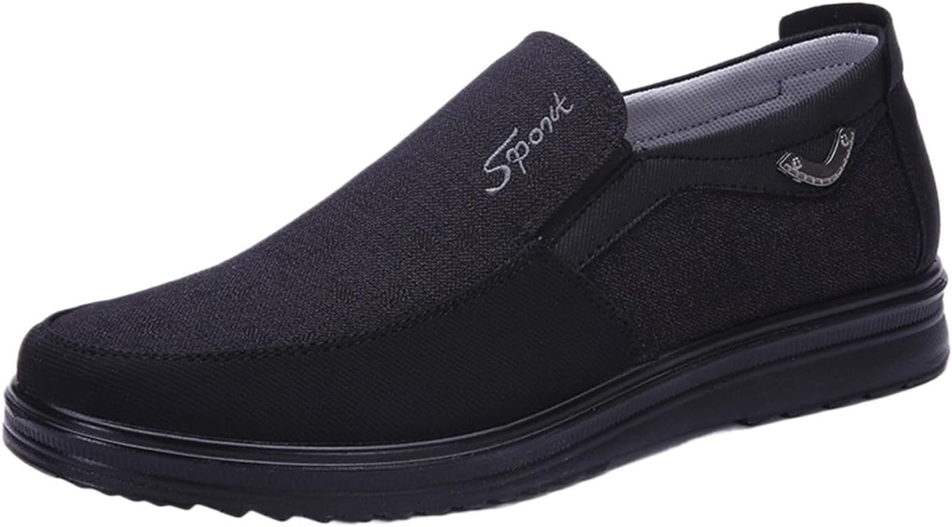 

Мужские мокасины повседневные слипоны, дышащие, комфортные, легкие, для ходьбы, мужская обувь с противоскользящей подошвой Dmgyck, черный