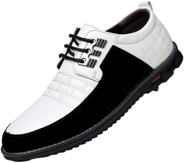 

Мужские туфли модные повседневные деловые Оксфорды на шнуровке, лоуферы, балетки для мужчин для работы и офиса Generic, белый