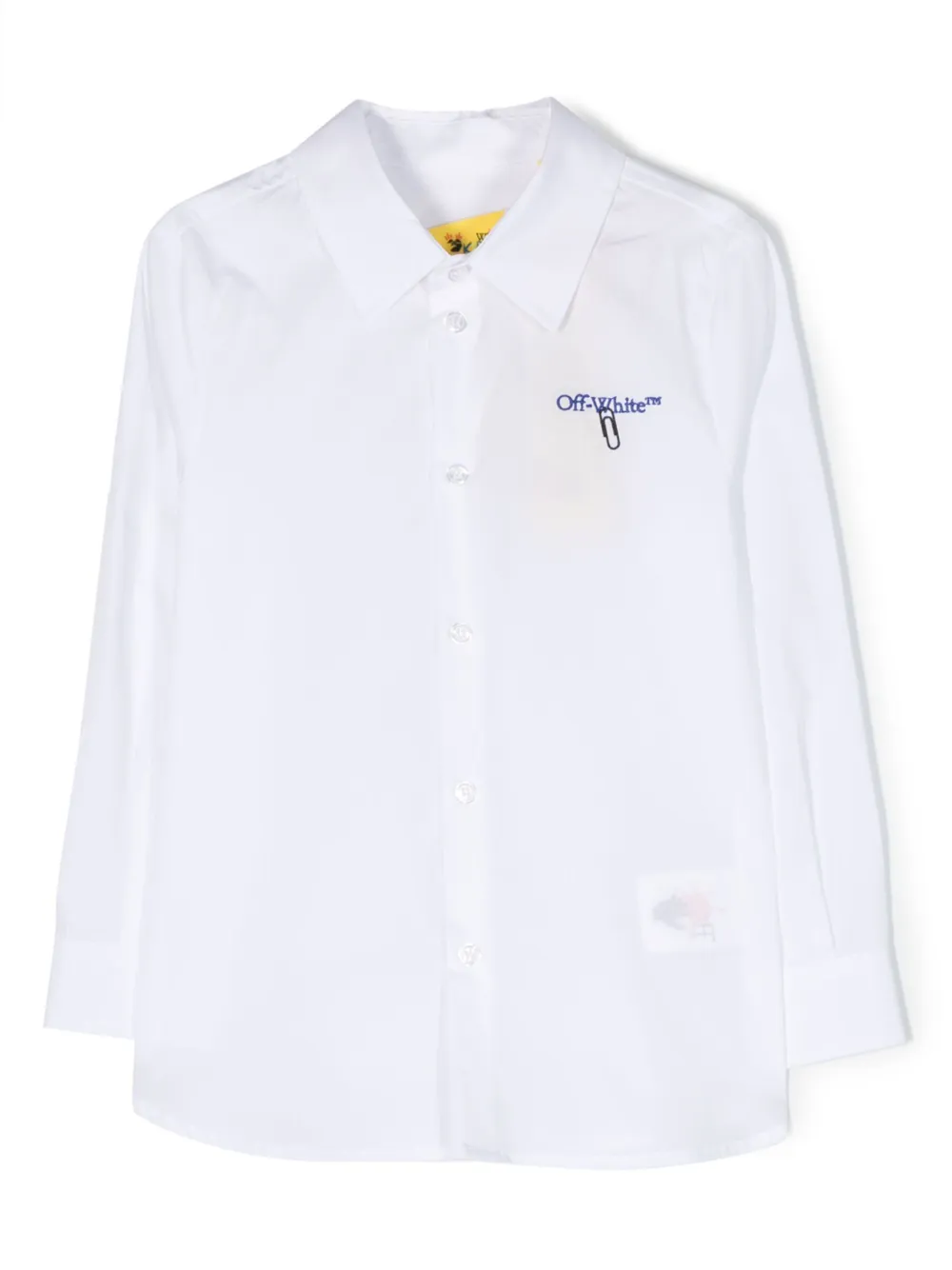 

Рубашка с логотипом OFF-WHITE KIDS, белый