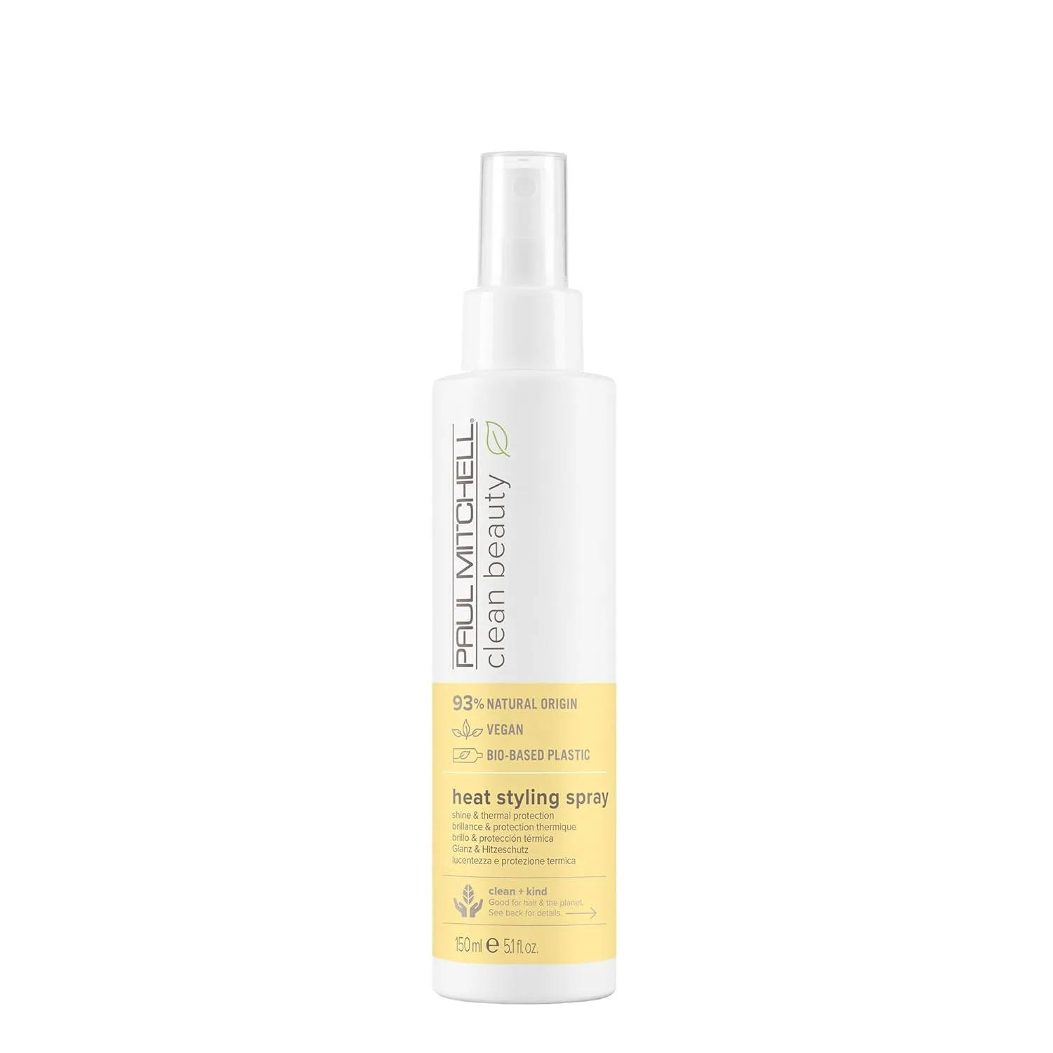 Спрей для термоукладки Paul Mitchell Clean Beauty, придающий блеск и обеспечивающий термозащиту, подходит для всех типов волос, подвергающихся термоукладке, 140 мл.