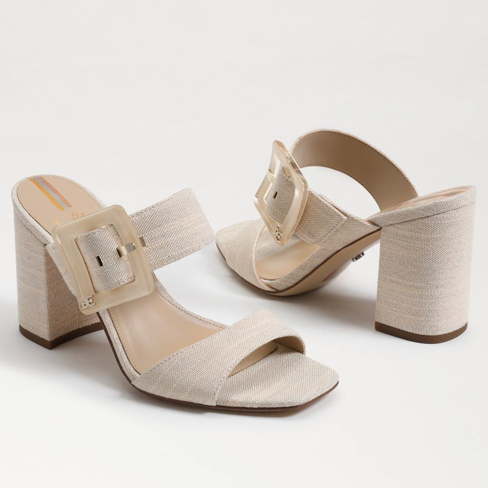 Сандалии Sam Edelman Dalton женские бежевые с квадратным носком и квадратным каблуком — фото 4
