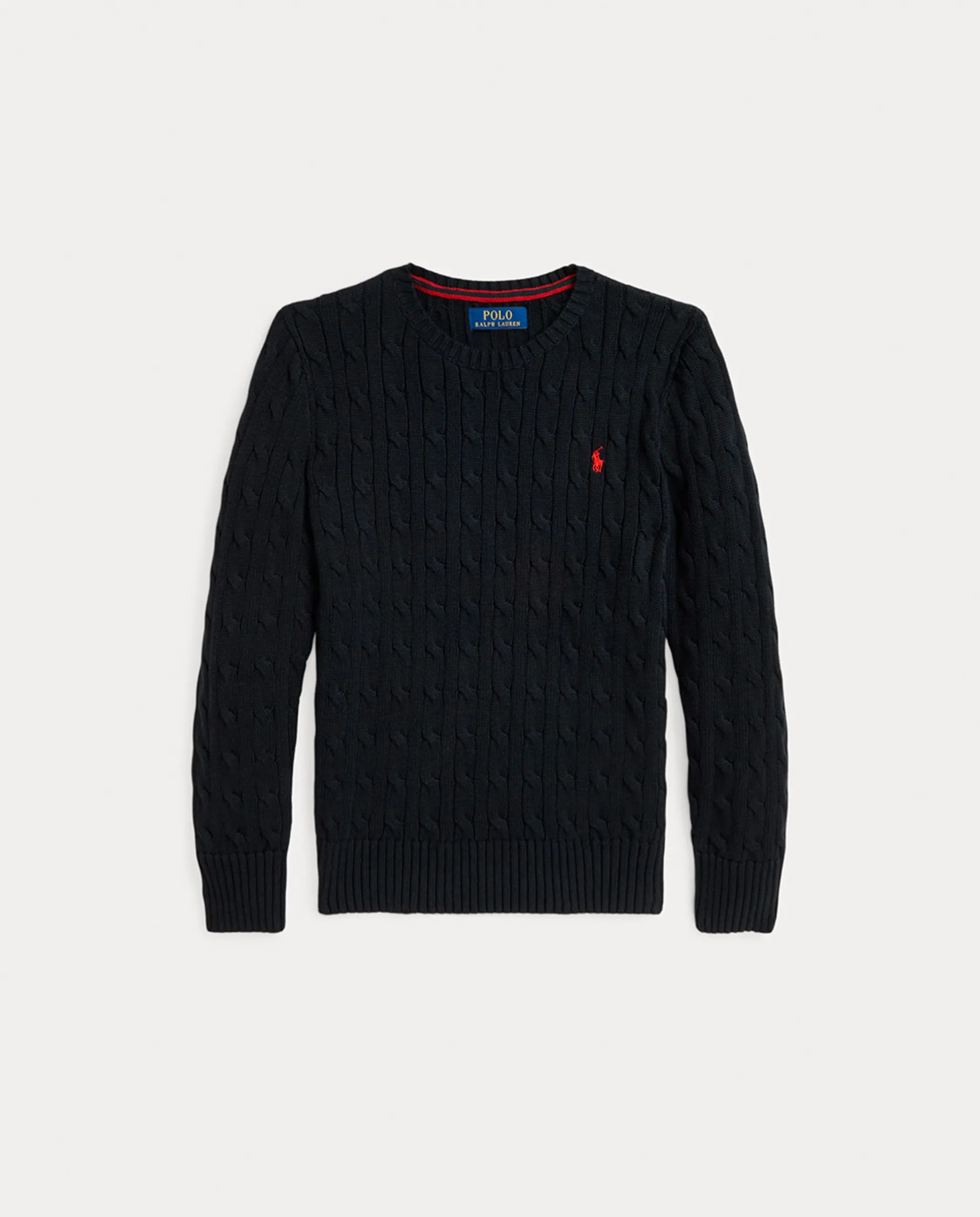 

Унисекс джемпер из хлопка с узором "восьмерка" Polo Ralph Lauren, черный