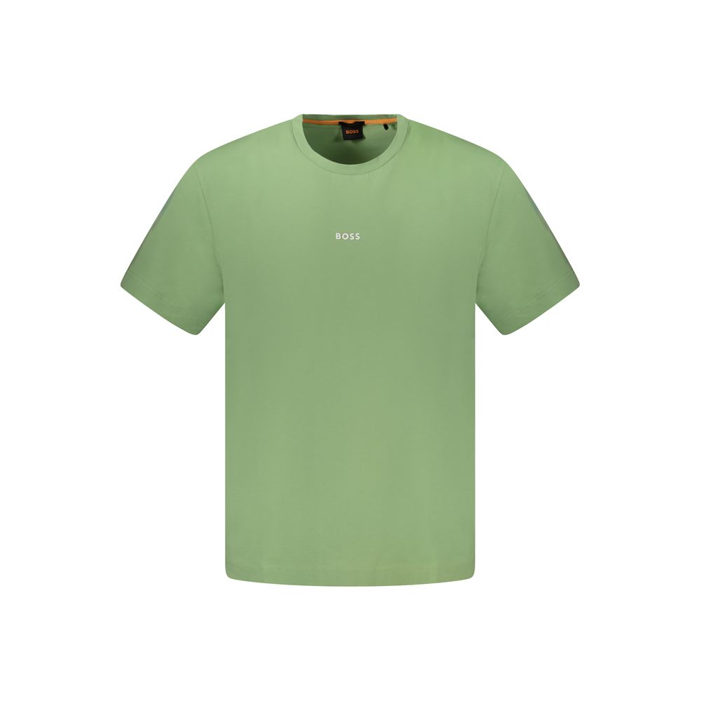 

Зеленая хлопковая футболка Hugo Boss