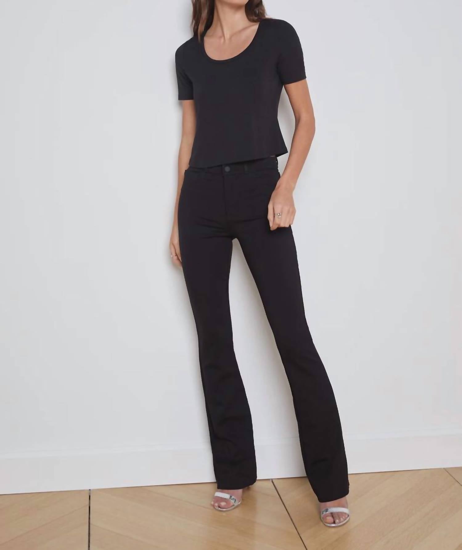 

Брюки Selma Sleek Ponte черного цвета L'Agence