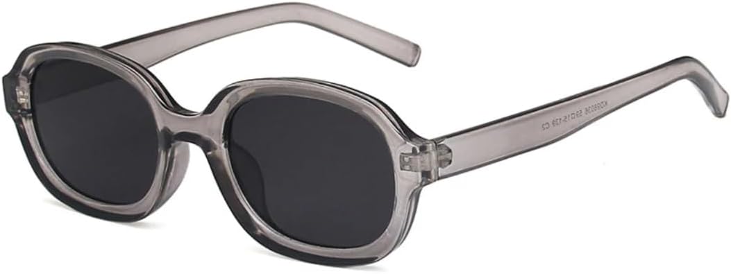 

Модные солнцезащитные очки для женщин, ретро-стиль, овальные солнцезащитные очки для мужчин, очки для путешествий и вождения, защита от УФ-излучения VVTWSSW, Gray Gray