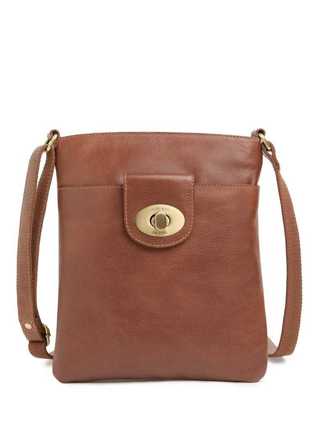 

Кожаная сумка кроссбоди с поворотной застежкой Celtic & Co., Chestnut