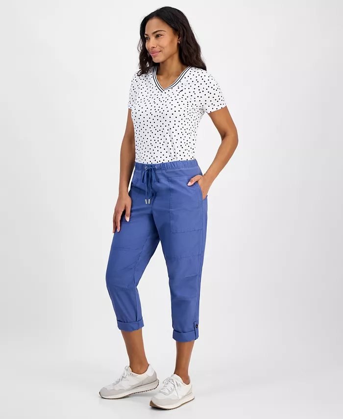 

Женские хлопковые брюки с отворотами Utility Nautica Jeans, синий