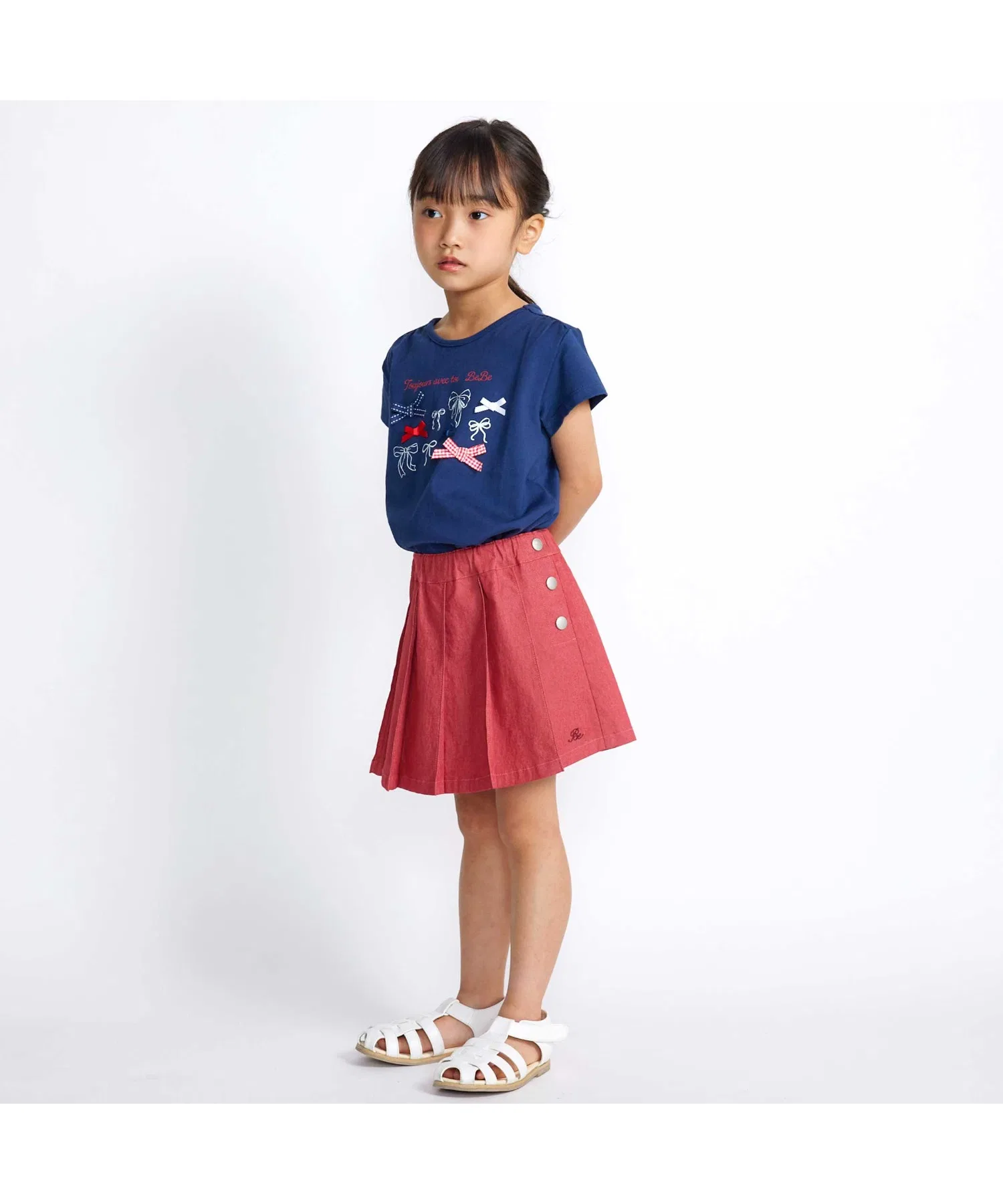 Детские шорты-юбка BeBe из цветного денима — фото 2