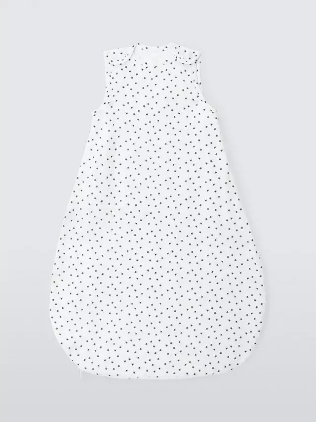 

Детский спальный мешок John Lewis Star Print Muslin Cotton Baby, белый