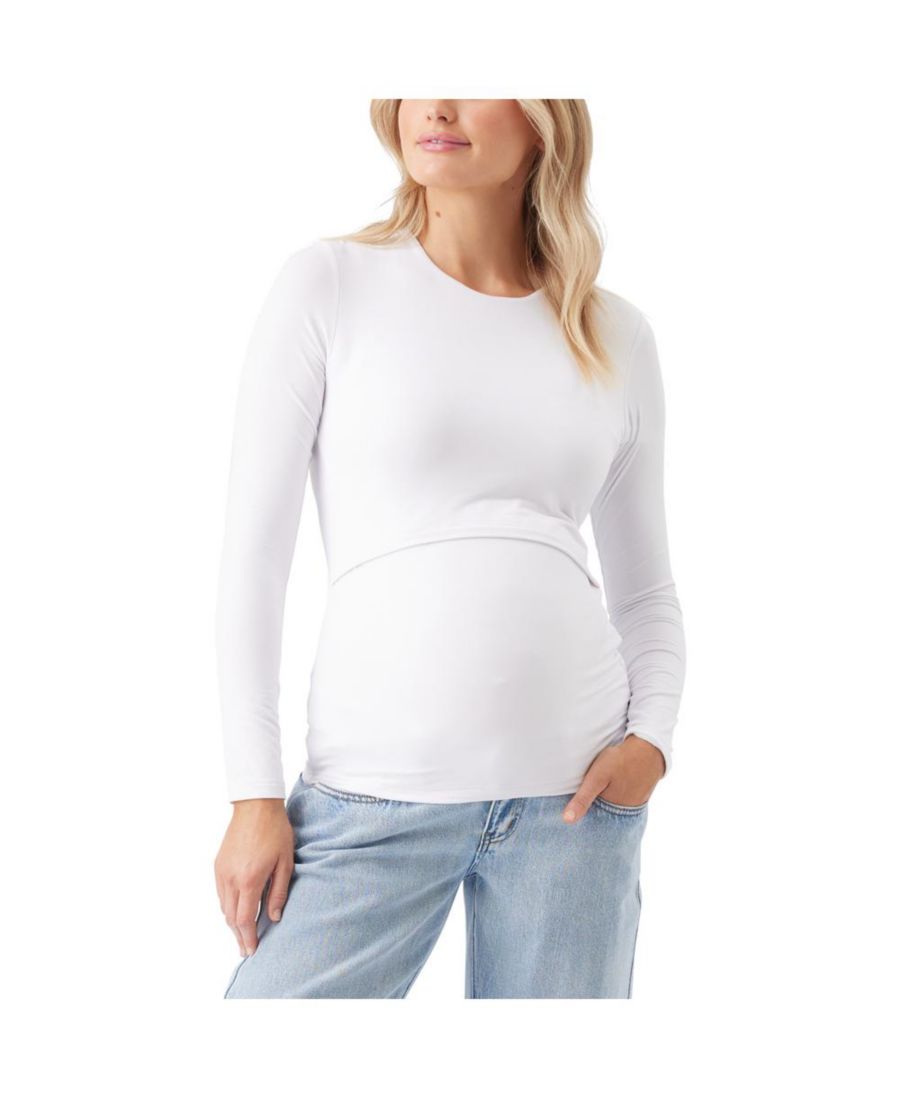 

Топ для кормления и беременных из роскошного трикотажа Ripe Maternity, White