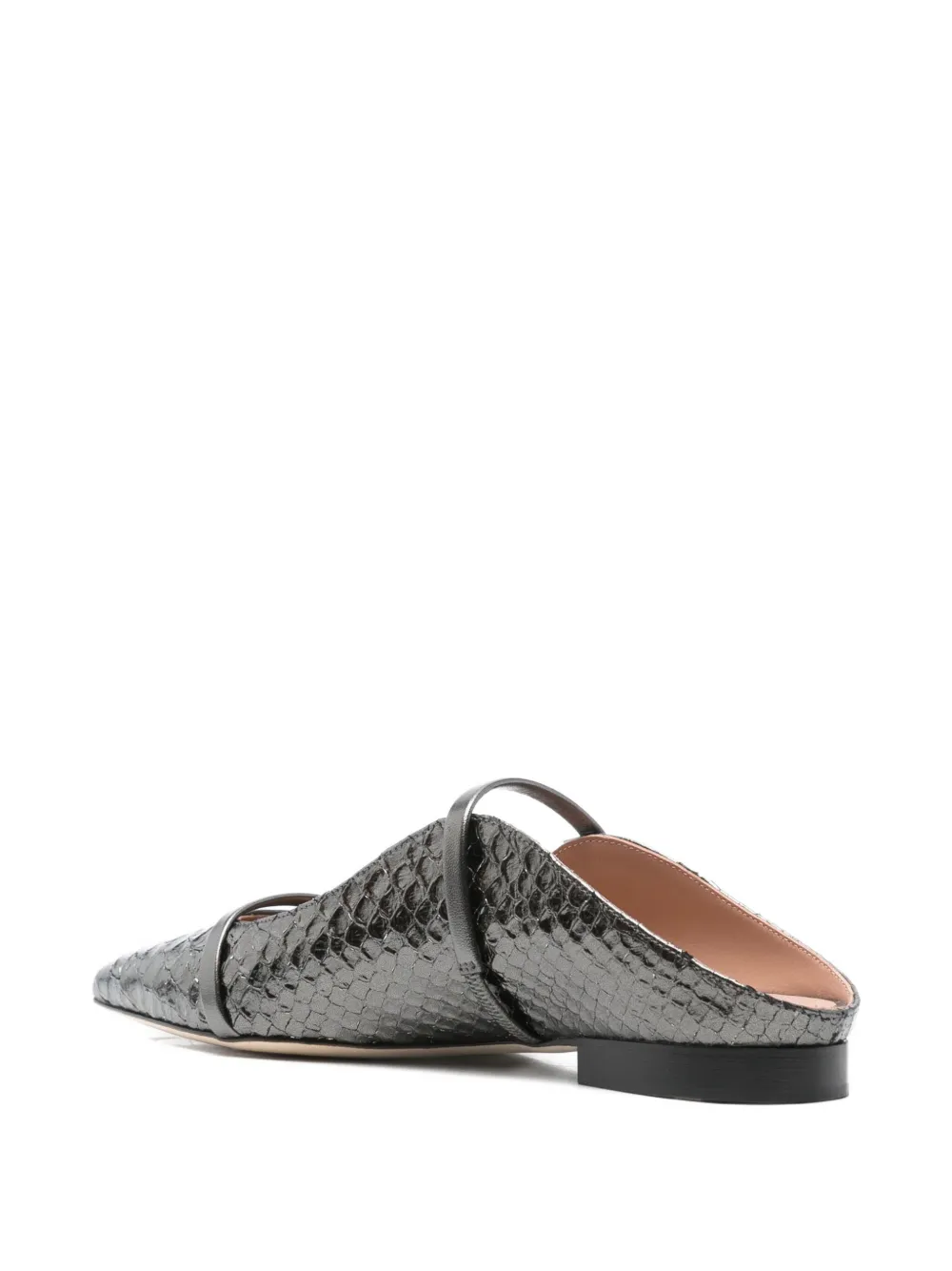 Кожаные туфли с острым носком Malone Souliers, серый — фото 3