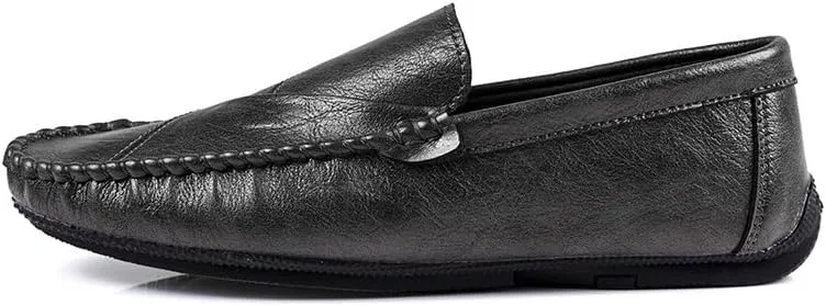 Лоферы мужские, кожаные, Loafers, Grey PUGHGAETZF — фото 3