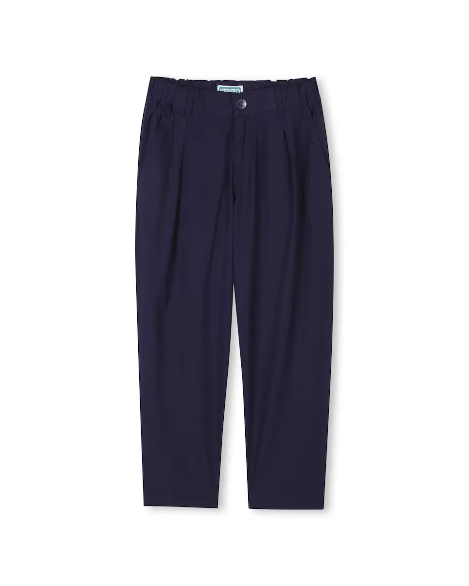 

Чиносы для мальчика в синем хлопковом цвете Kenzo Kids, тёмно-синий