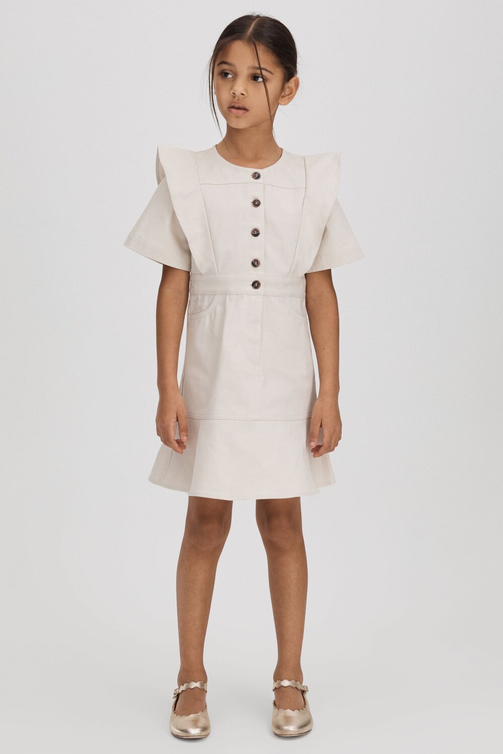 

Платье Jess с расклешенными ногами Reiss, серый
