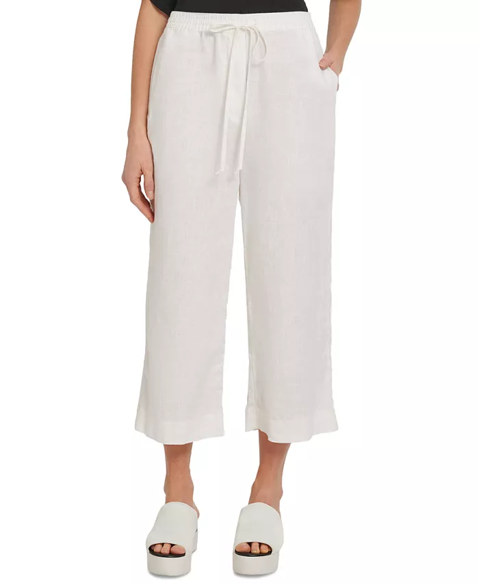 

Широкие брюки на резинке DKNY, белый