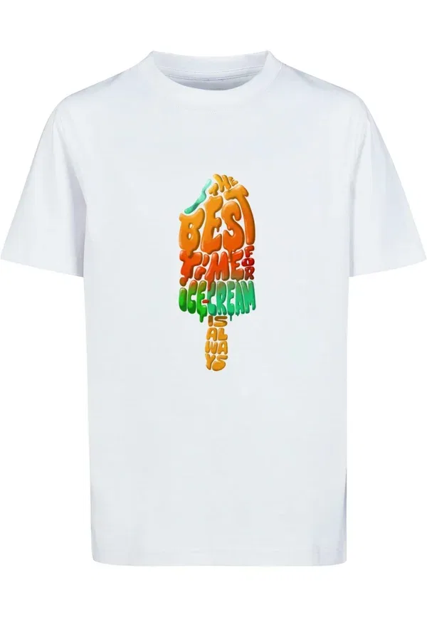 Футболка Mister Tee Ice cream tee print, белый