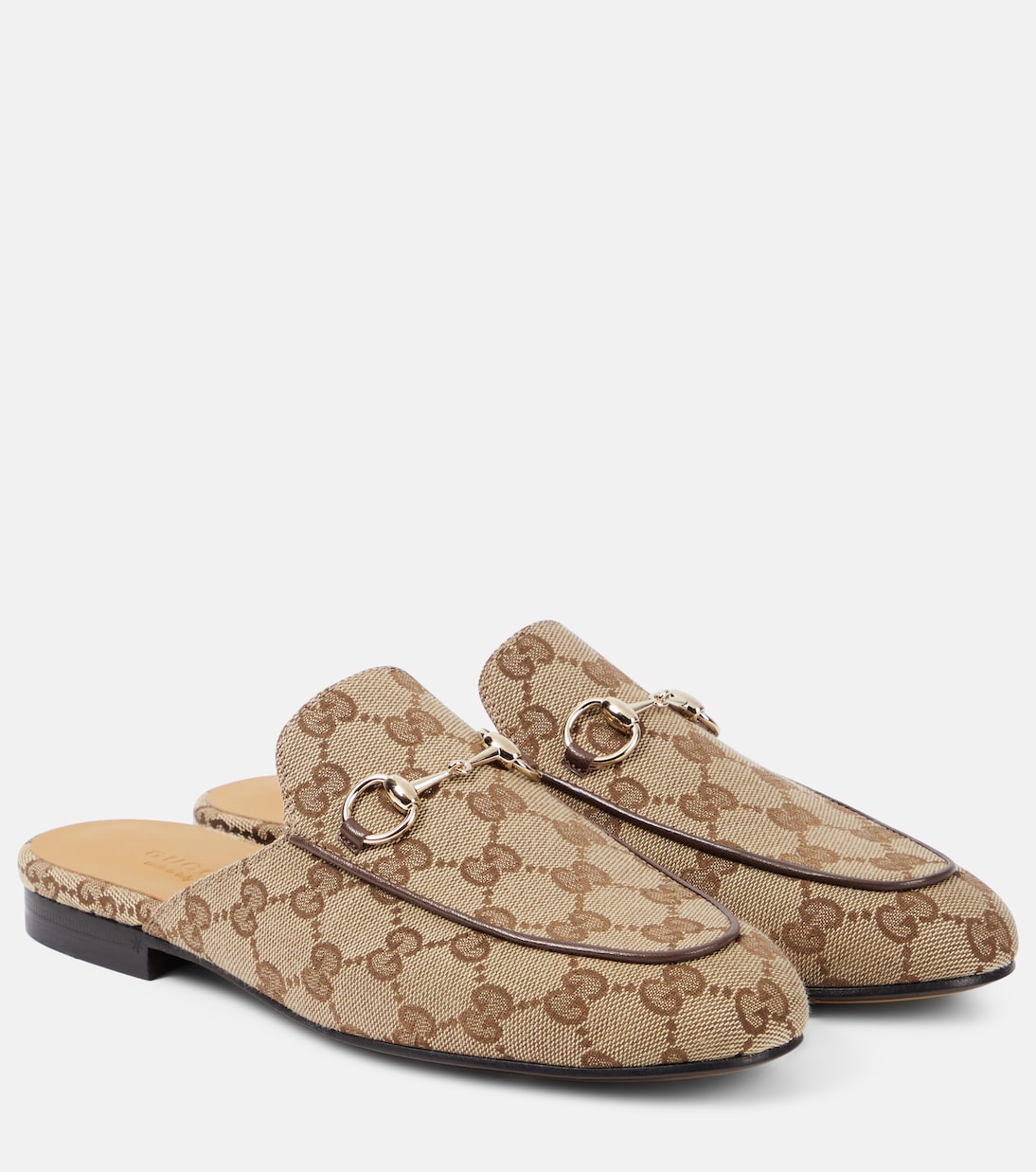 Принстаун GG тканевые мюли Gucci, Beige Ebony/N.Acero