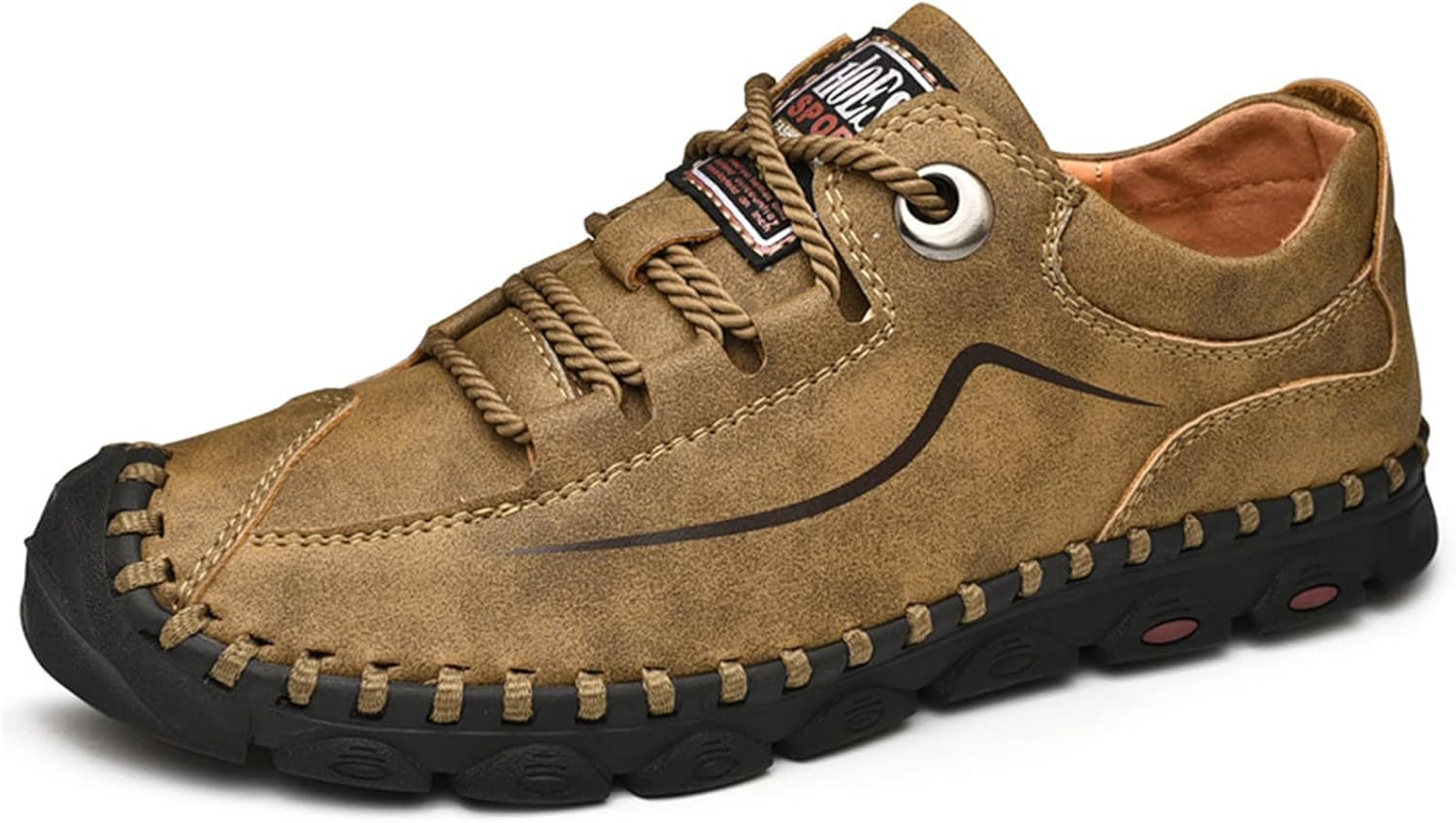 

Мужские повседневные кожаные туфли, ботинки Чукка до щиколотки, слипоны, легкие лоферы, средние по высоте, для ходьбы и вождения Abborora, хаки