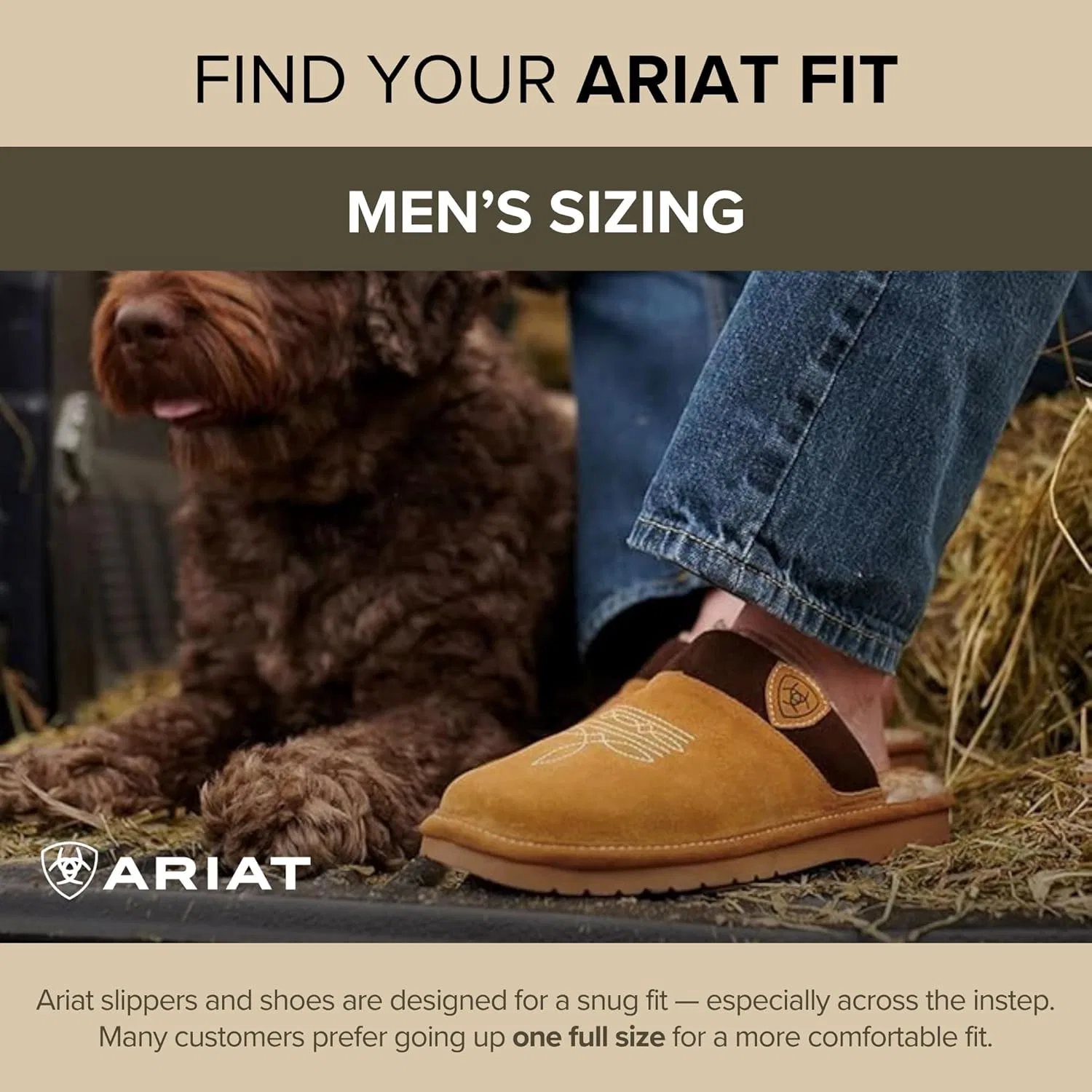 Тапочки с велюровым верхом, ARIAT, коричневый — фото 2