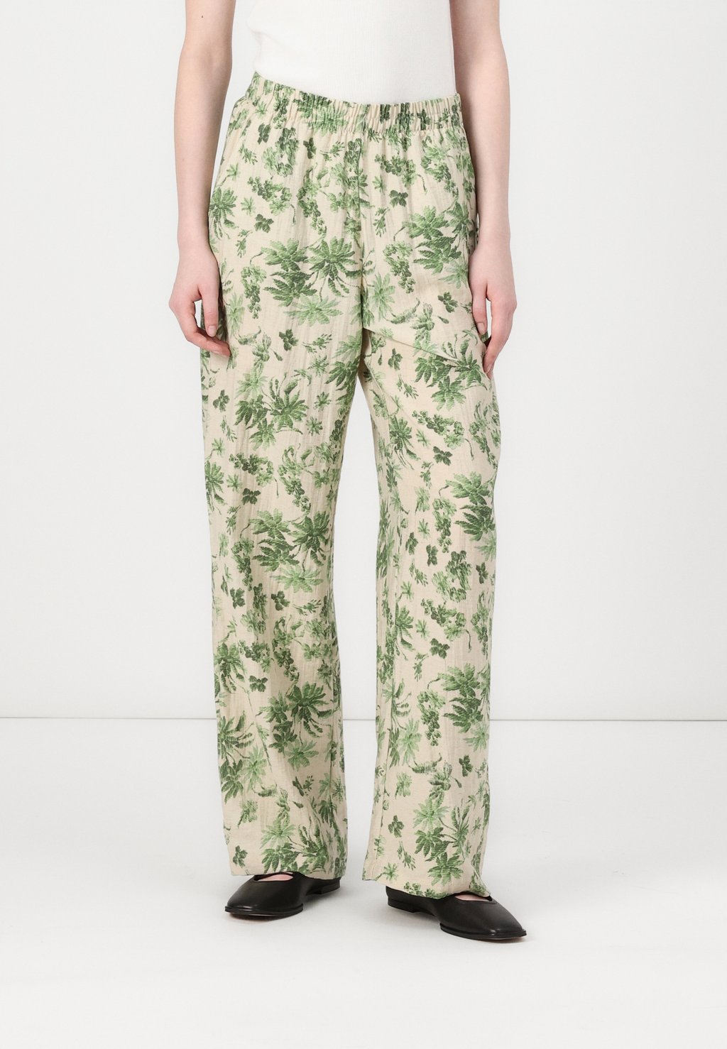 

Брюки VMPALMA WIDE PANT Vero Moda, Oatmeal/Green Palma