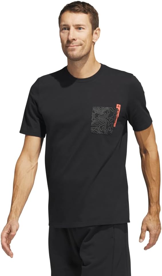 Мужская футболка City Escape Graphic Pocket Short Sleeve T-Shirt ENC41 Adidas, черный — фото 2