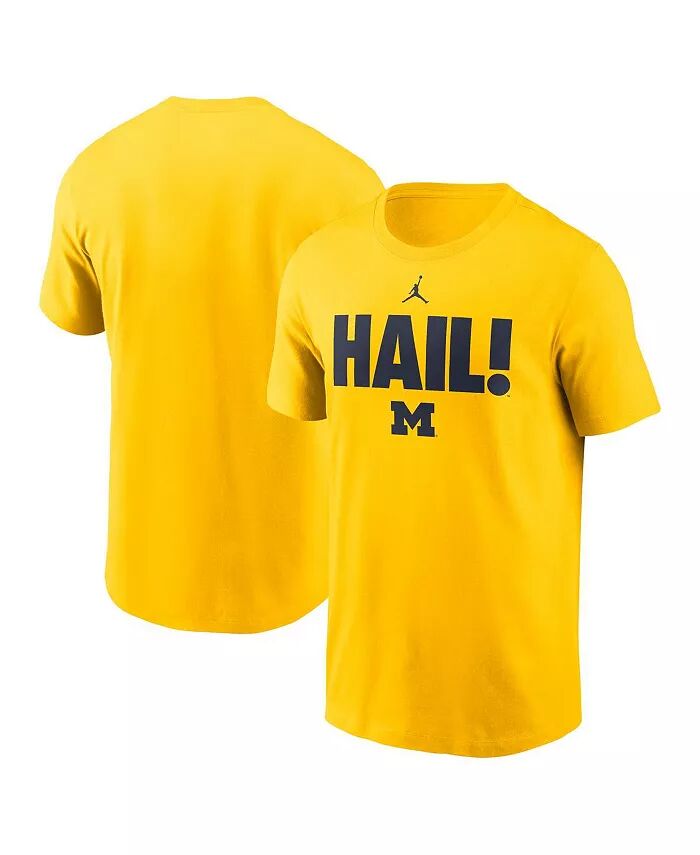 

Мужская футболка Maize Michigan Wolverines Local Ultimate Chant Jordan, желтый