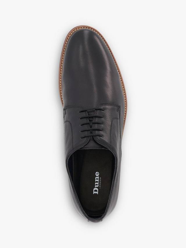 Кожаные туфли на шнуровке stanley широкого покроя Dune, цвет Black-leather — фото 4