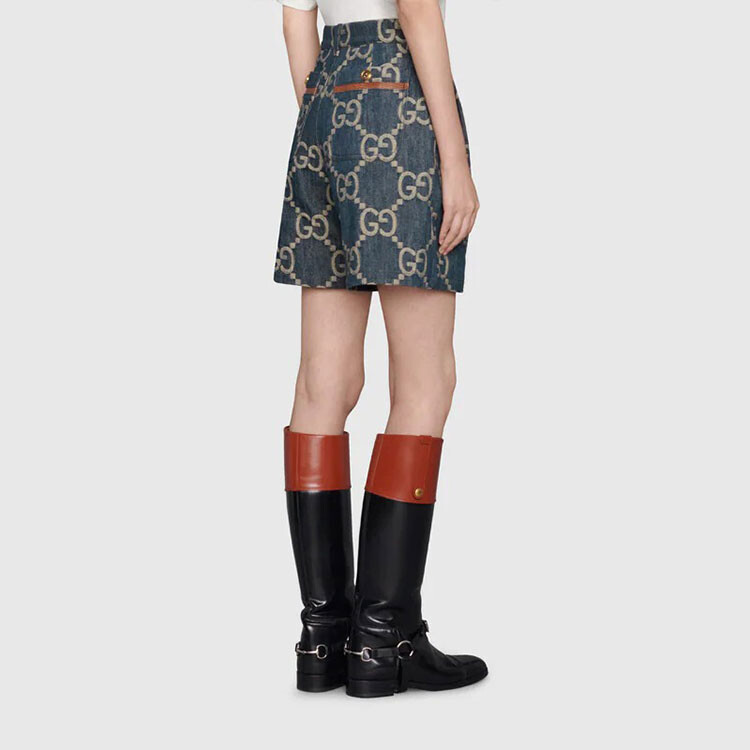 Женские шорты Gucci, серия Re-Nylon, синий — фото 4
