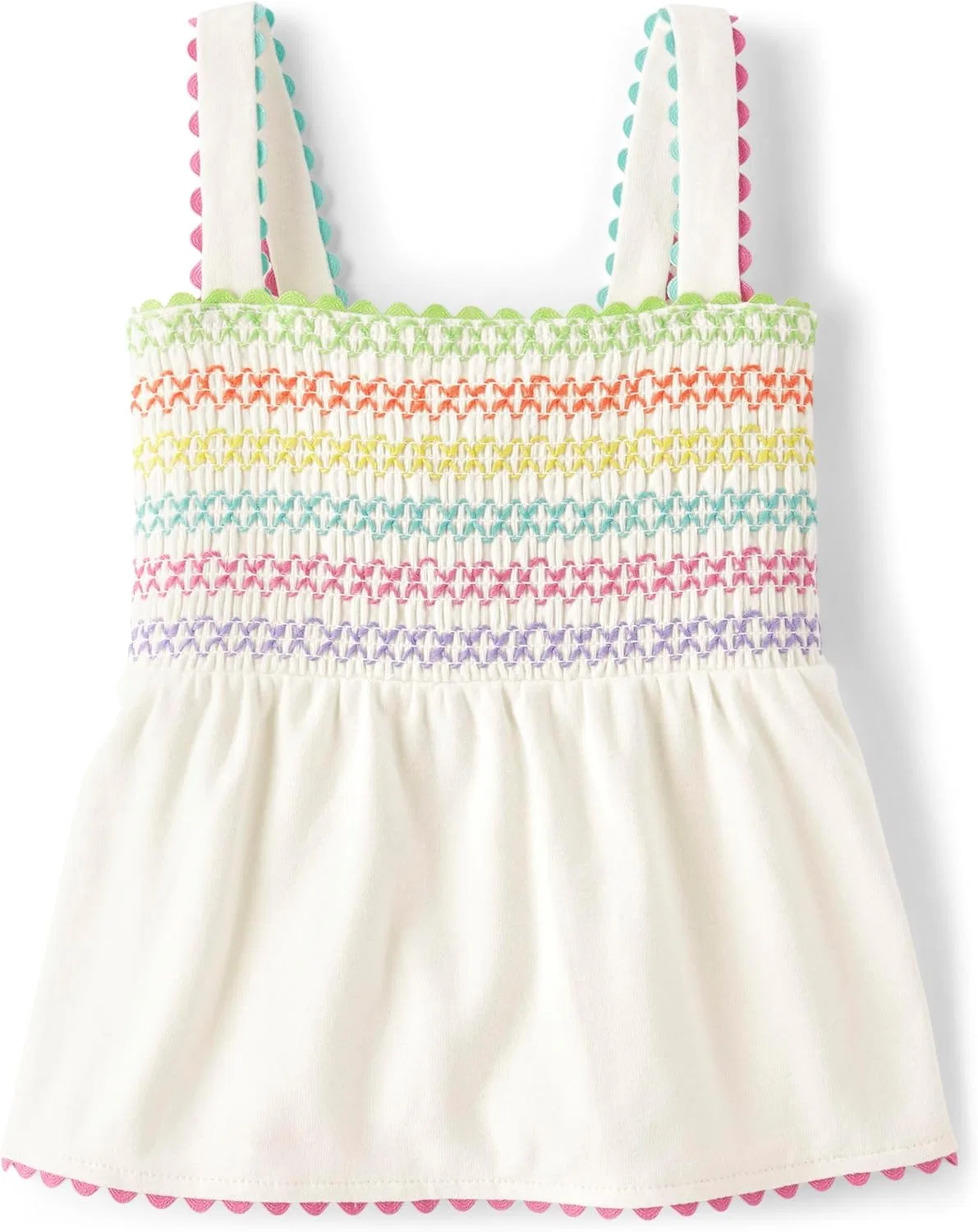Топ без рукавов Gymboree, белый Smocked White
