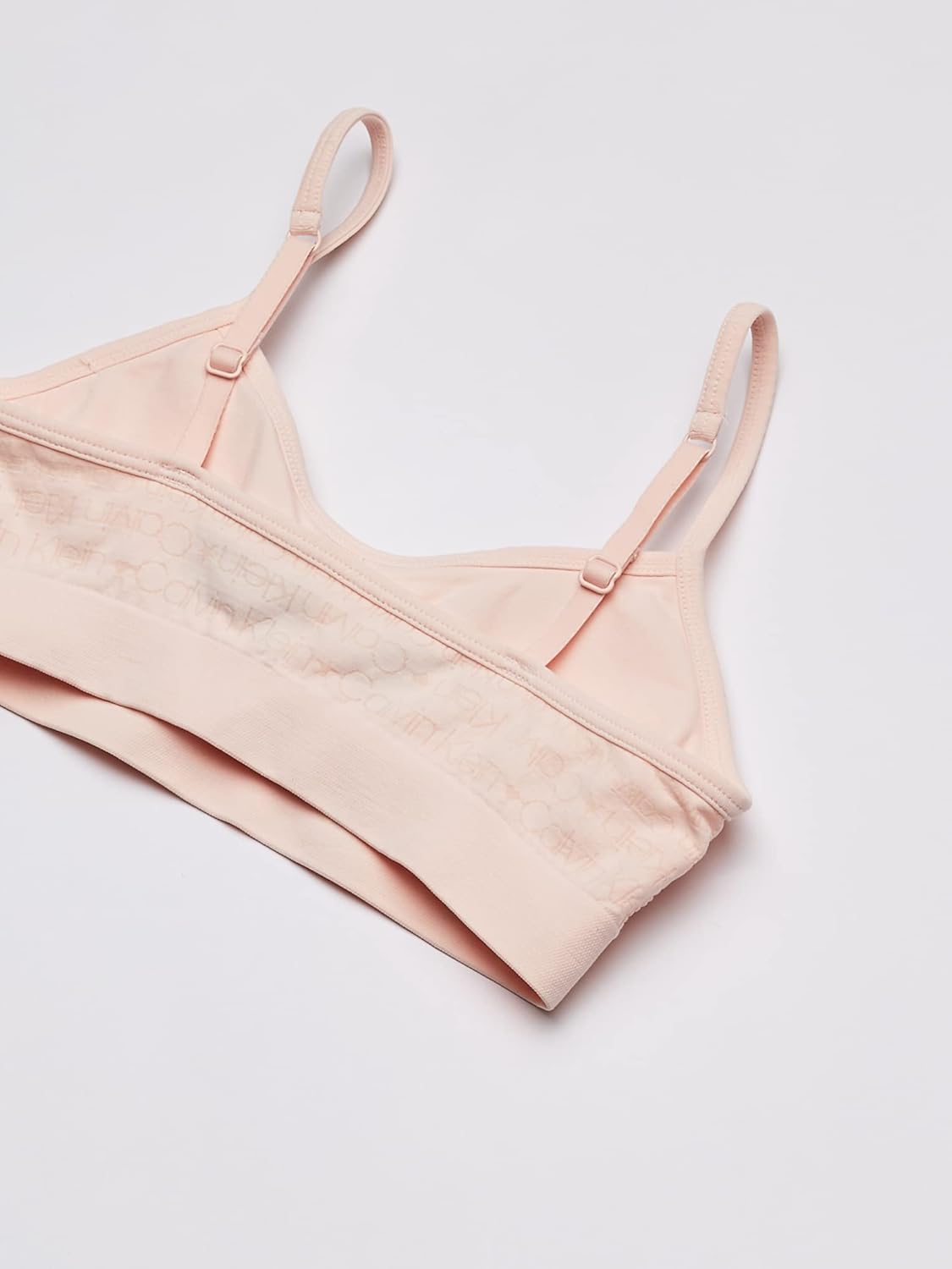 Бесшовный бюстгальтер без косточек Calvin Klein для девочек, Ck Icon Logo Pink — фото 3